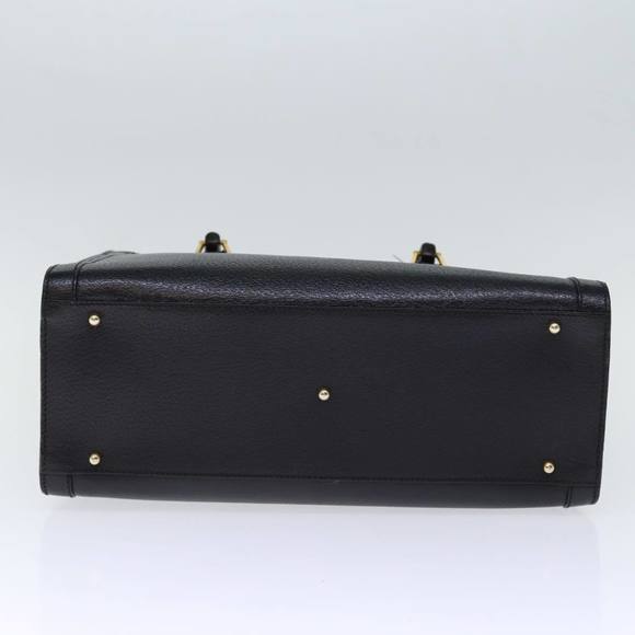 GUCCI Bamboo Hand Bag Leather Black 002 1186 0260 Auth 72838 - Picture 9 of 16